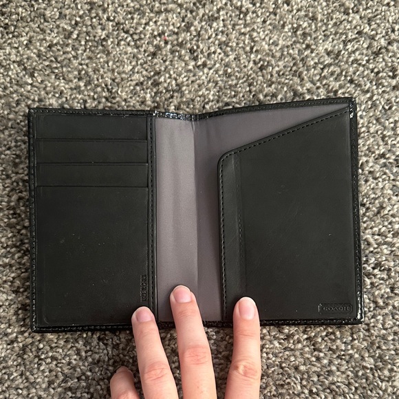 Like New Authentic Coach Black and Gray Signature Passport Holder - Picture 2 of 3